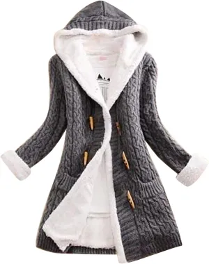 LCMTWX Womens Winter Fuzzy Fleece Jacket Jacket Coat Warm Winter Slim Women's Coat Hooded Coats Women'S Outwear