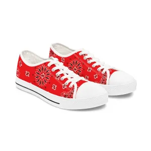 Low Top Sneakers für Damen - ROTES BANDANA