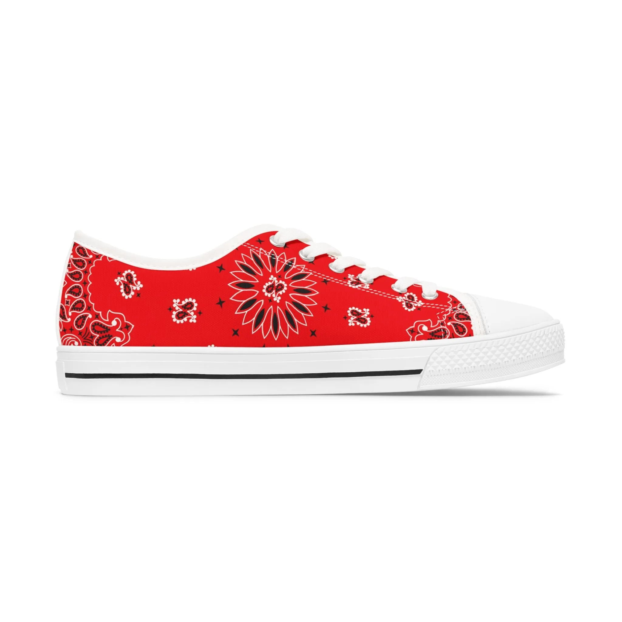 Low Top Sneakers für Damen - ROTES BANDANA