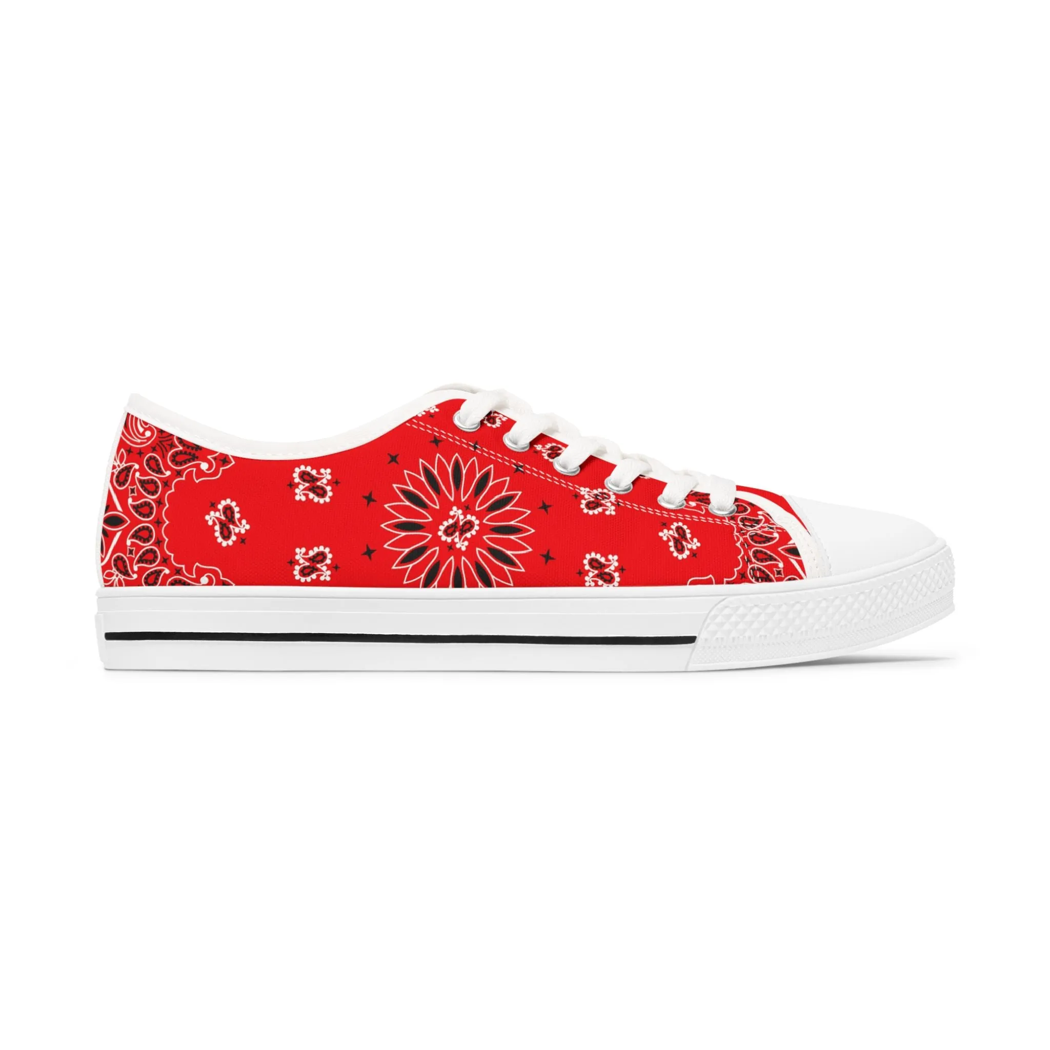 Low Top Sneakers für Damen - ROTES BANDANA