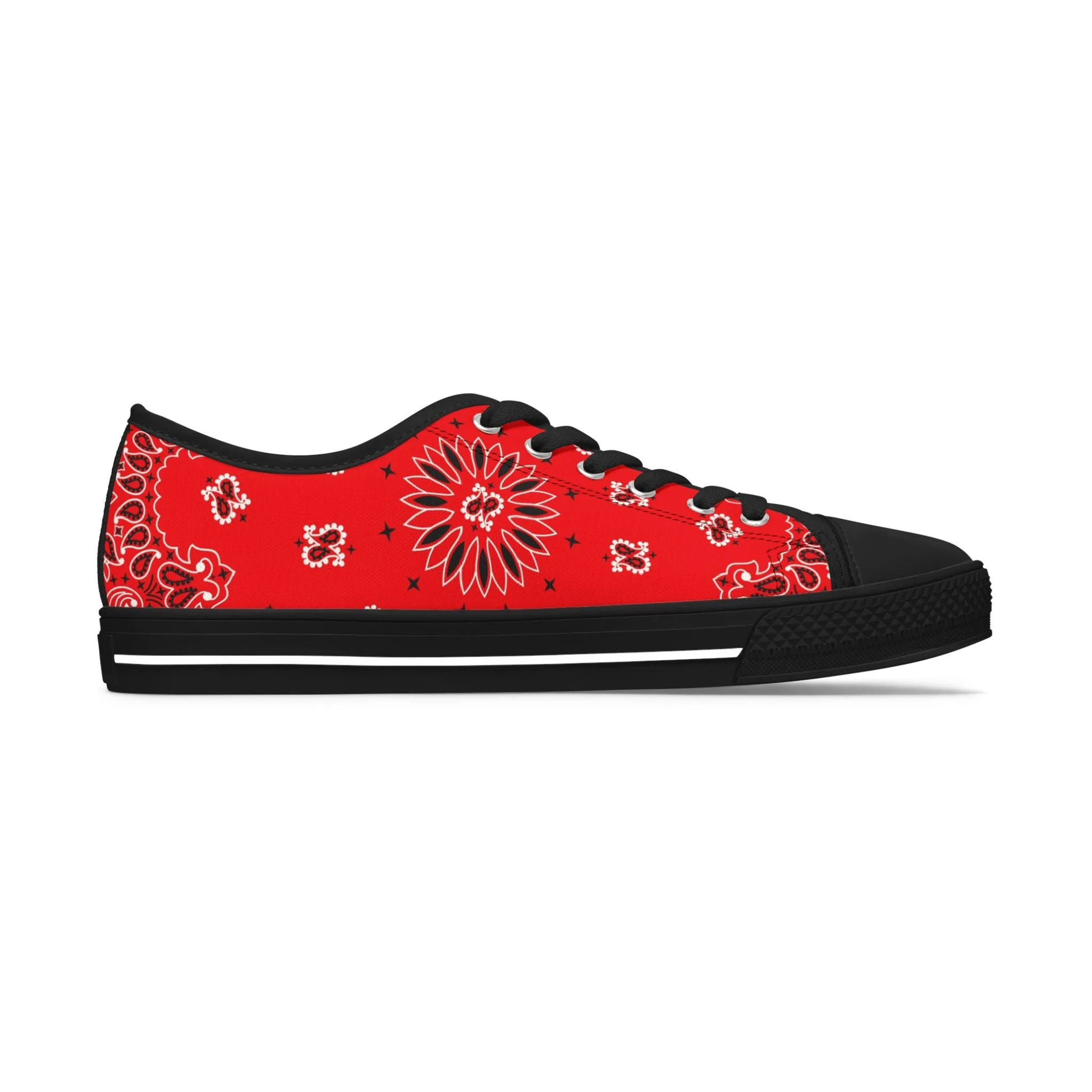 Low Top Sneakers für Damen - ROTES BANDANA