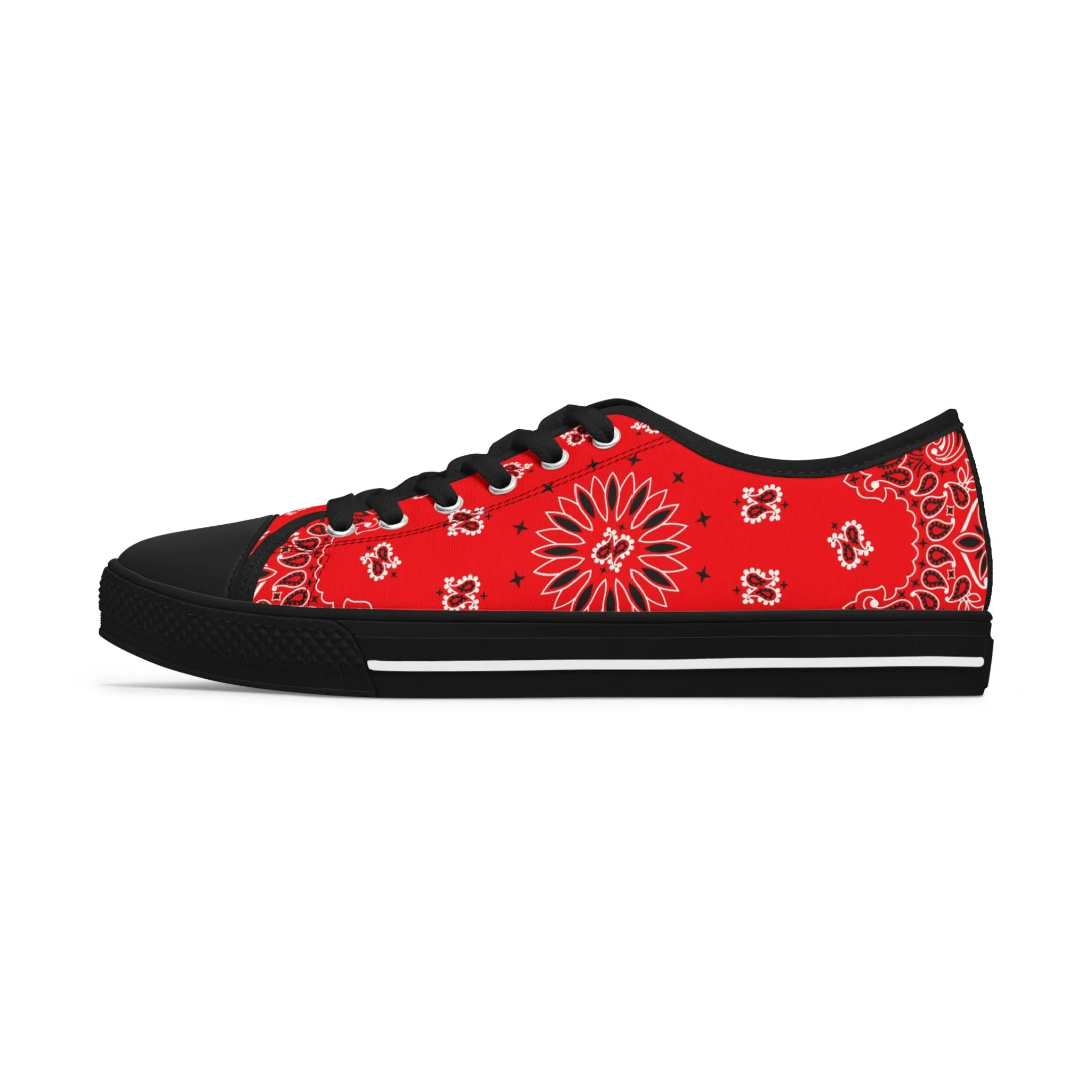 Low Top Sneakers für Damen - ROTES BANDANA