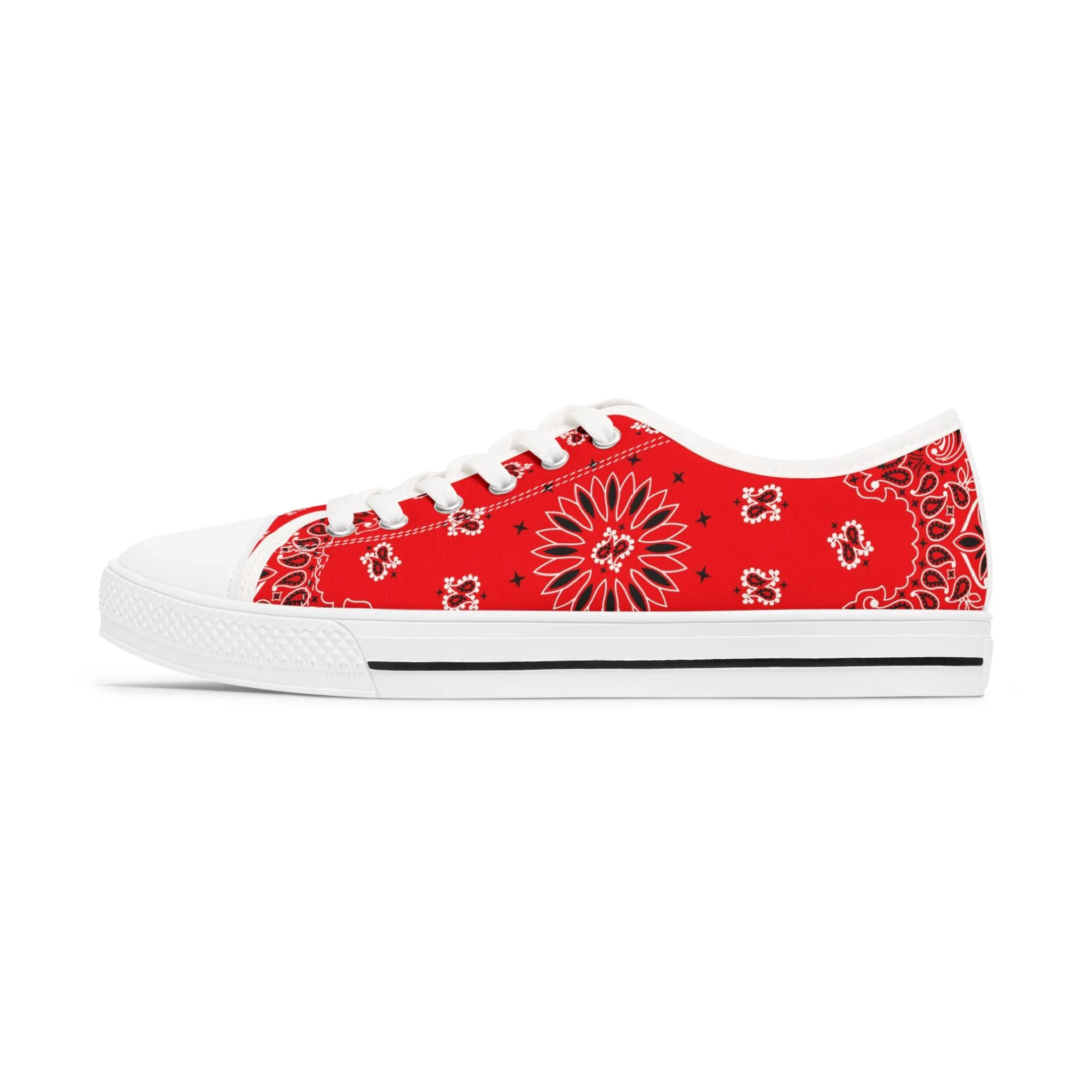 Low Top Sneakers für Damen - ROTES BANDANA