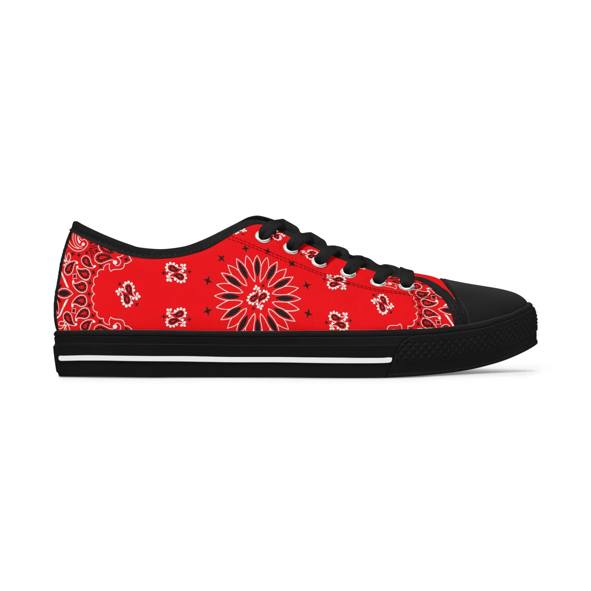 Low Top Sneakers für Damen - ROTES BANDANA