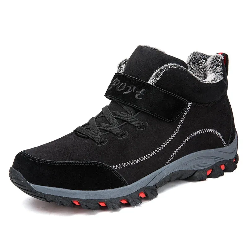Men Winter Warm Leather Waterproof Boots