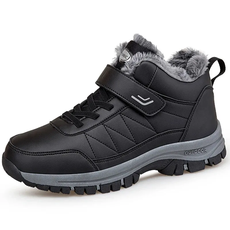 Men Winter Warm Leather Waterproof Boots