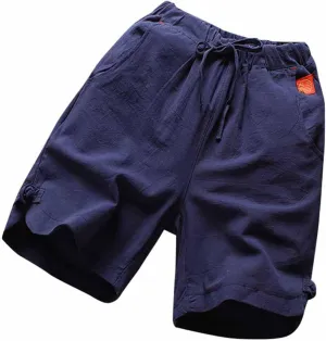 Mens Cotton Shorts Drawstring Waist Short Pant Regular Fit Pants Jogging Lounge SweatShorts with Pockets Sherpa Lined