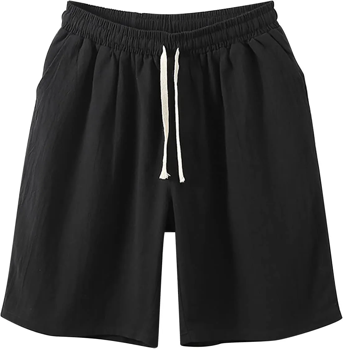 Mens Cotton Shorts Drawstring Waist Short Pant Regular Fit Pants Jogging Lounge SweatShorts with Pockets Tactical Pants