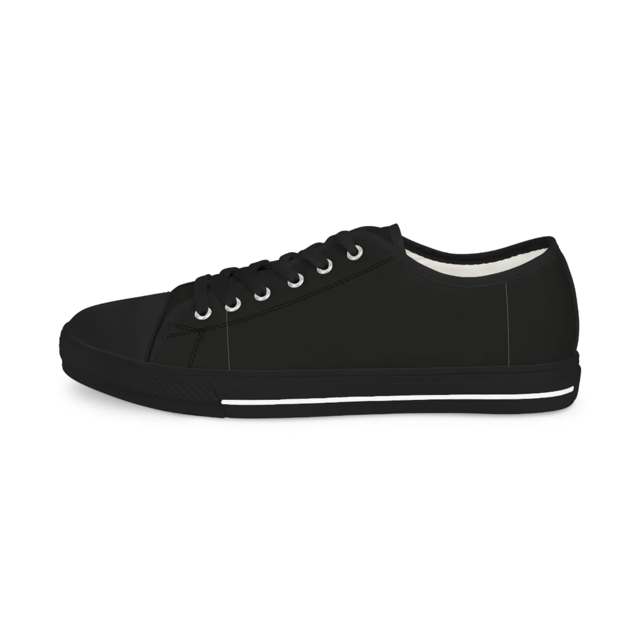 Men's Low Top Sneakers - BLACK