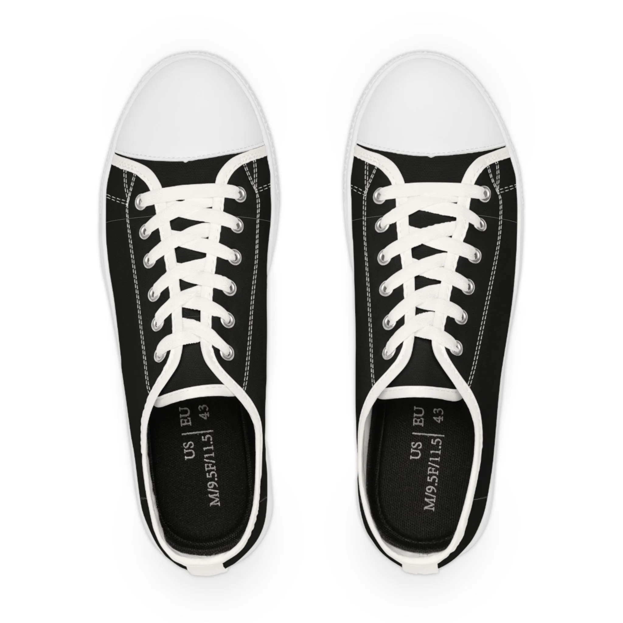 Men's Low Top Sneakers - BLACK