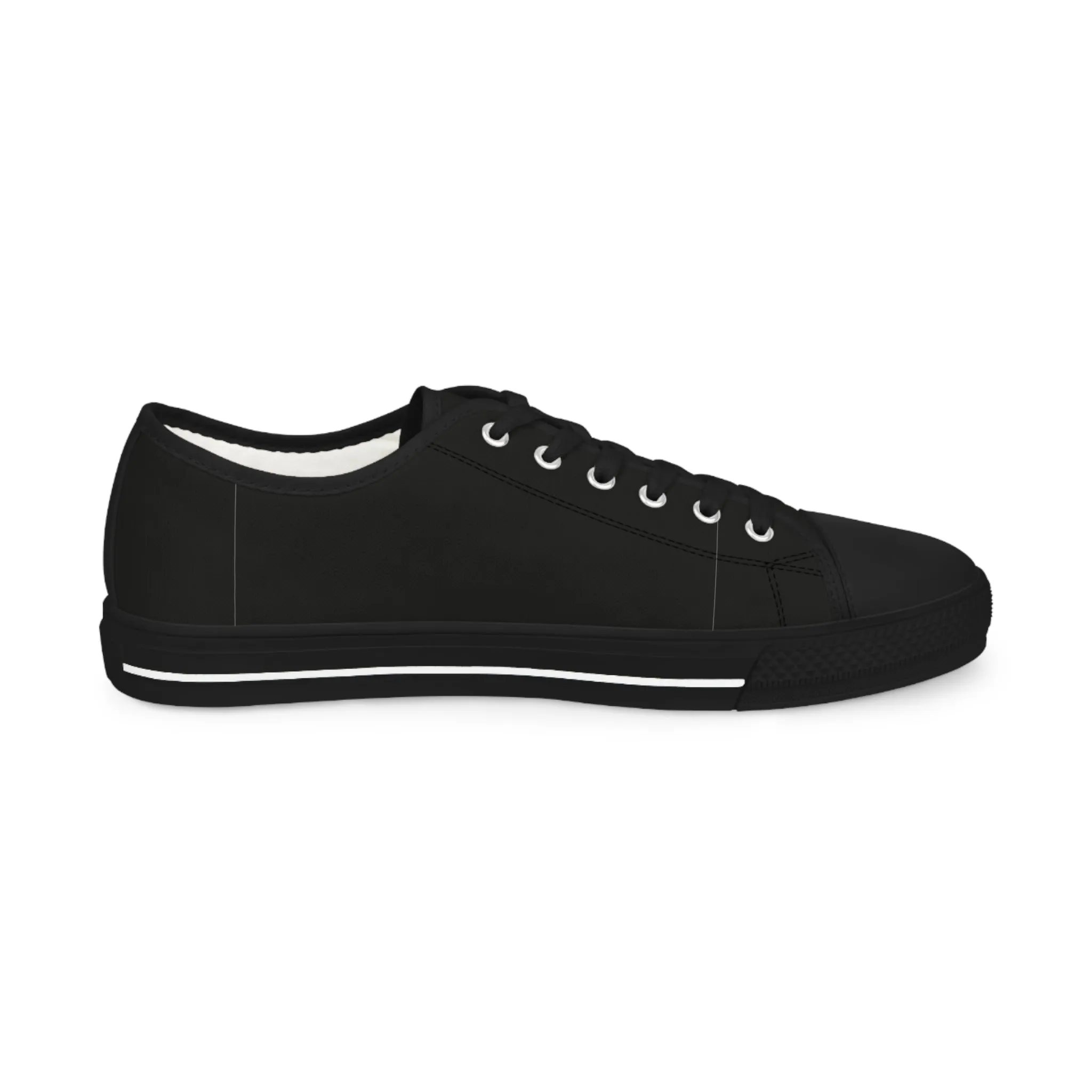 Men's Low Top Sneakers - BLACK