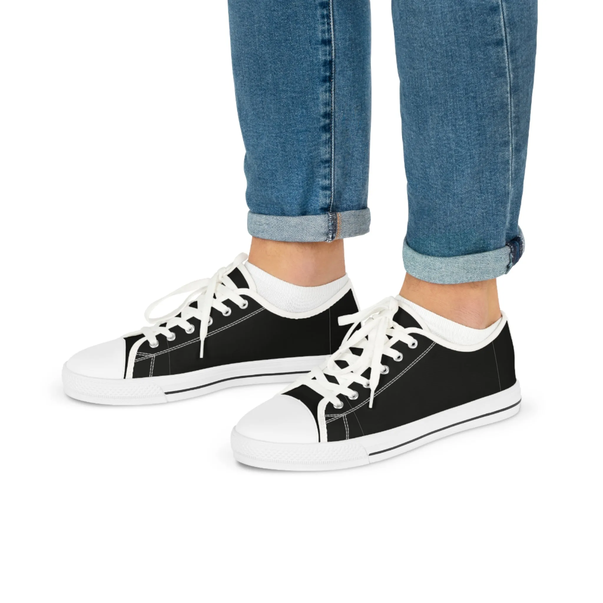 Men's Low Top Sneakers - BLACK