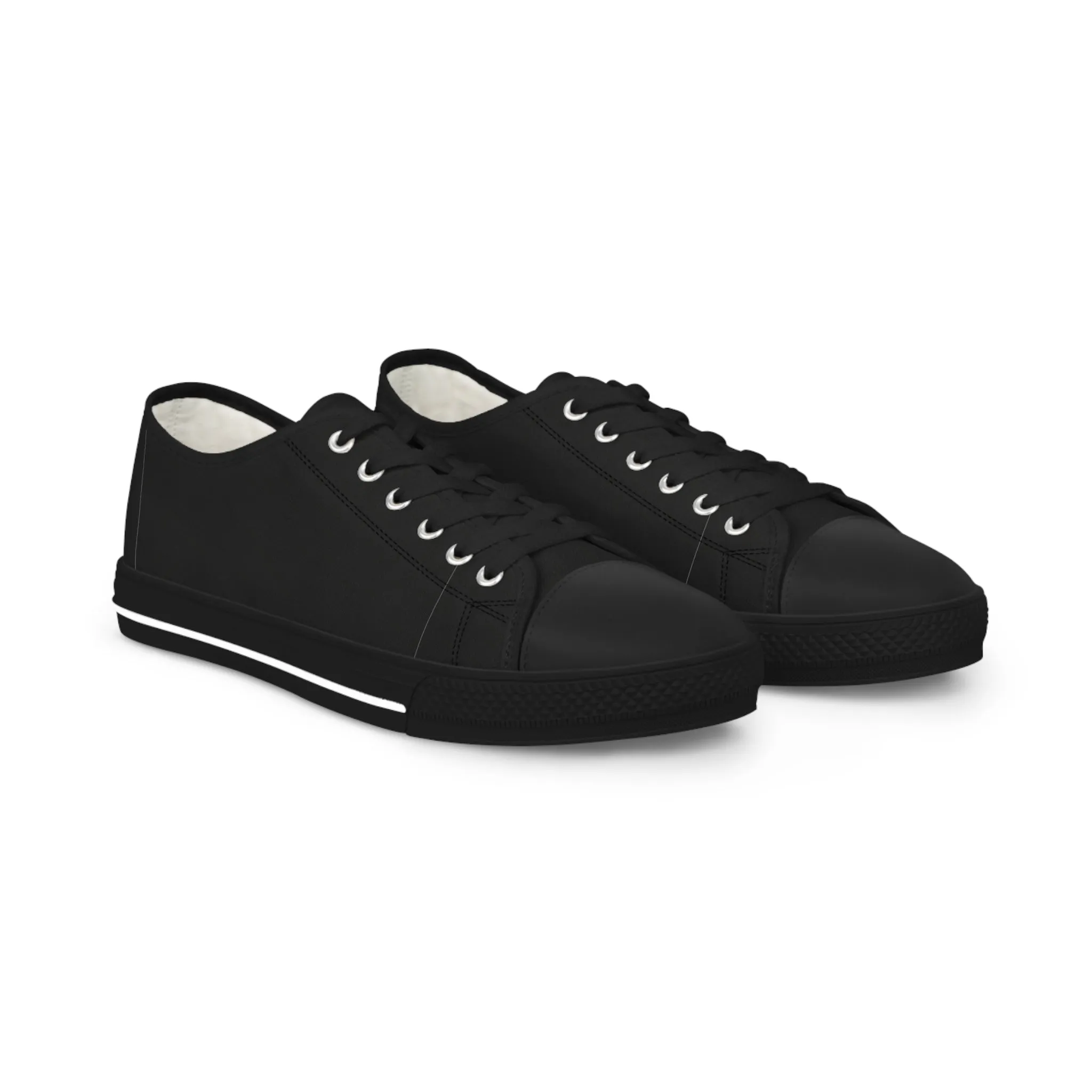 Men's Low Top Sneakers - BLACK