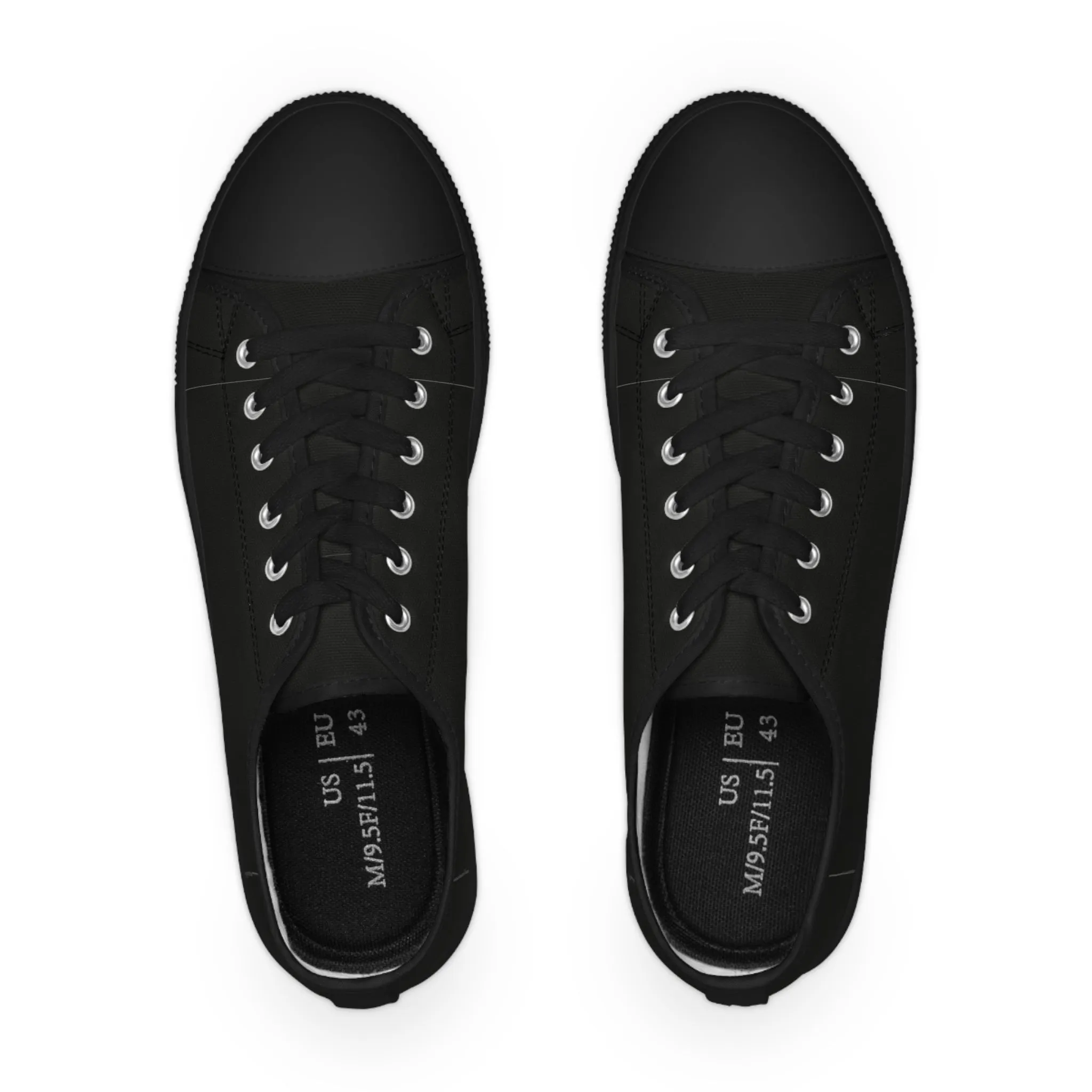 Men's Low Top Sneakers - BLACK
