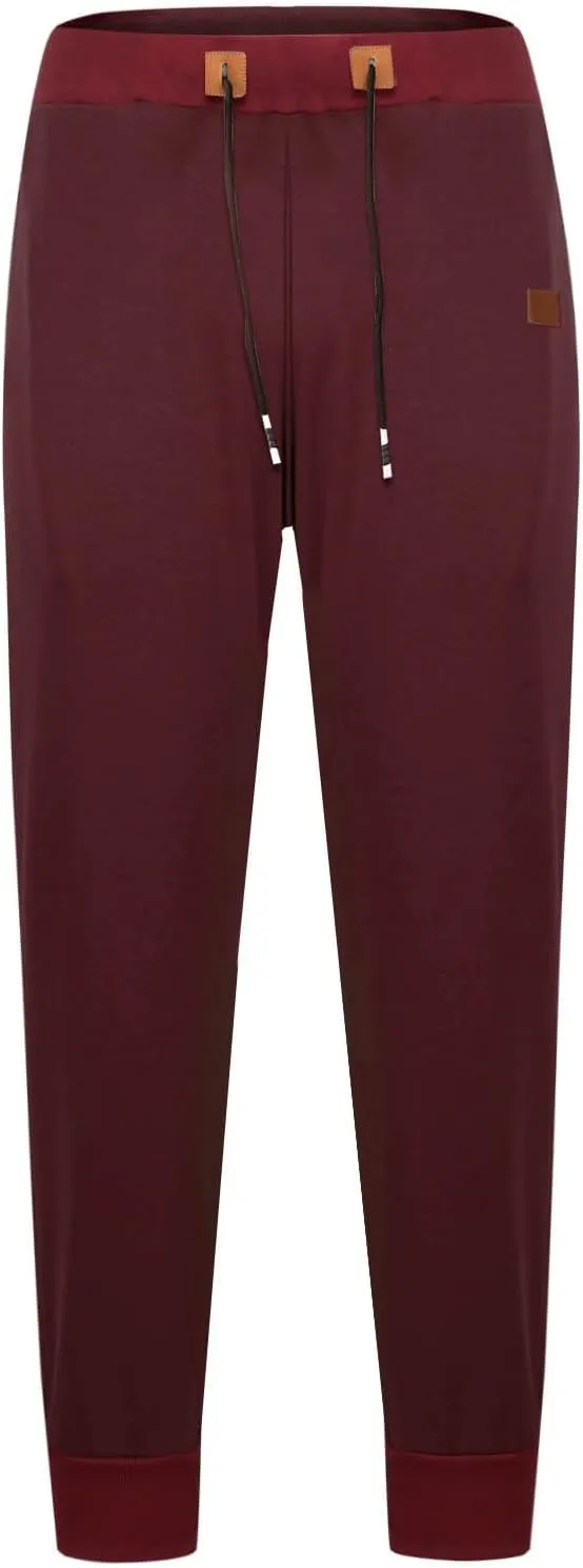 Mens Simple Pants Casual Trendy Elastic Waist Workout Trousers Tapered Heavyweight Work Drawstring Pants with Pockets