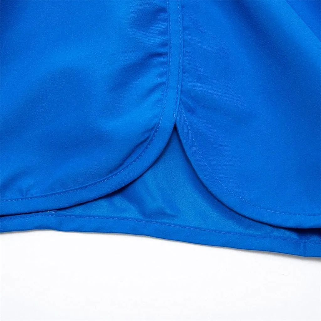 Mens Swimming Trunks No Mesh Liner Quick Dry Running Workout Shorts Pockets Casual Summer Solid Beach Shorts Swimwear