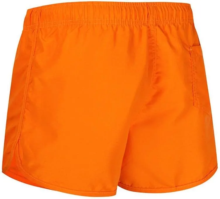 Mens Swimming Trunks No Mesh Liner Quick Dry Running Workout Shorts Pockets Casual Summer Solid Beach Shorts Swimwear