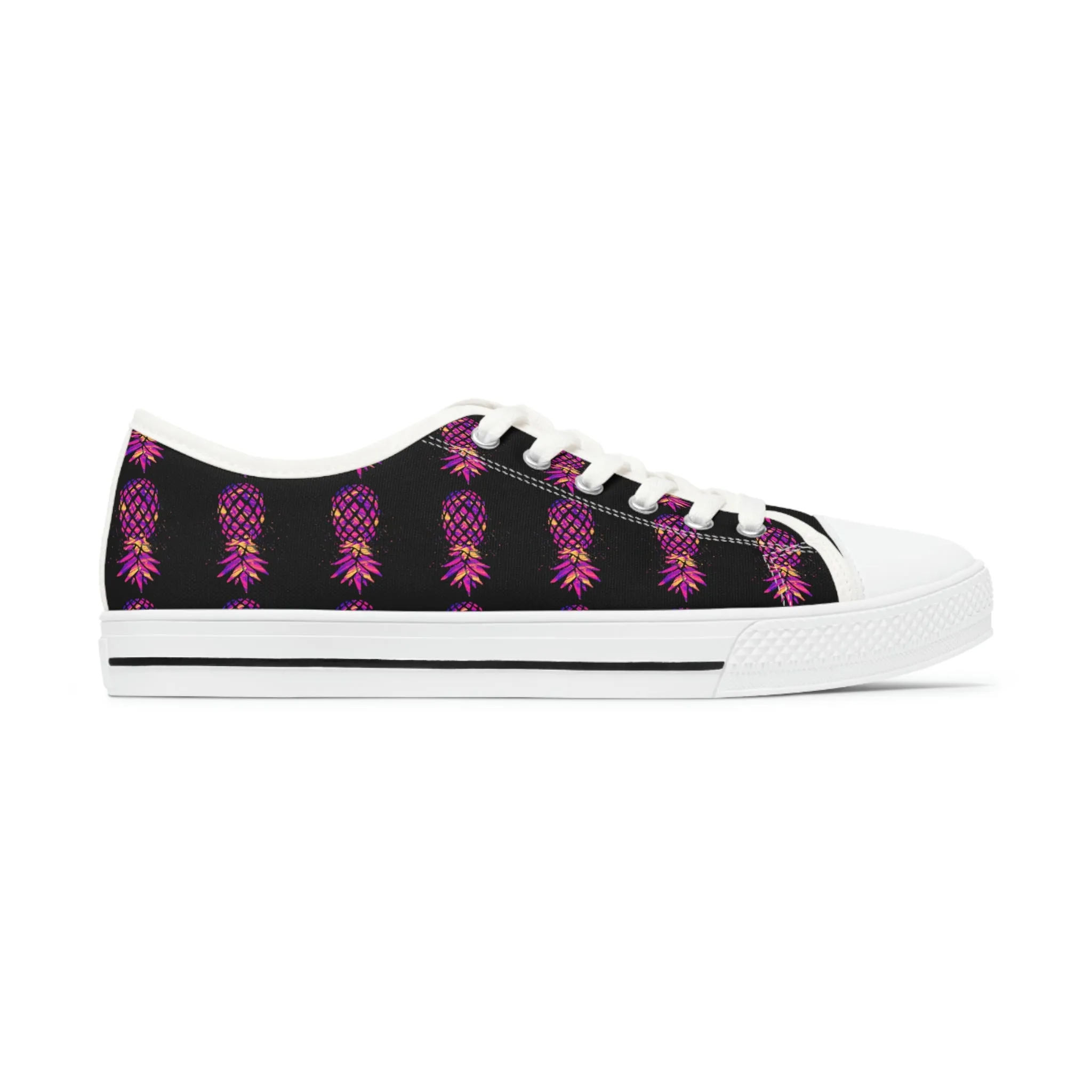 Multicolor Pineapple Women's Low Top Sneakers