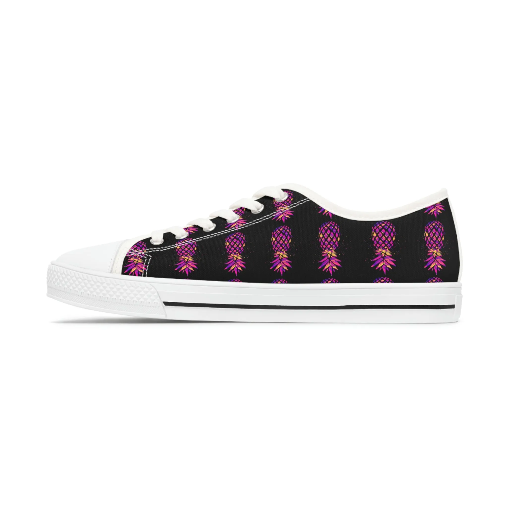 Multicolor Pineapple Women's Low Top Sneakers