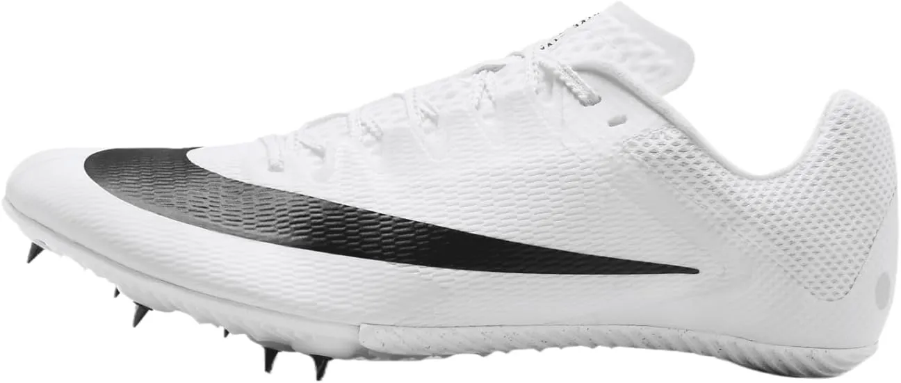 Nike Zoom Rival Track & Field Sprinting Spikes (FZ9663-100, White/Metallic Silver/Black) Size 7