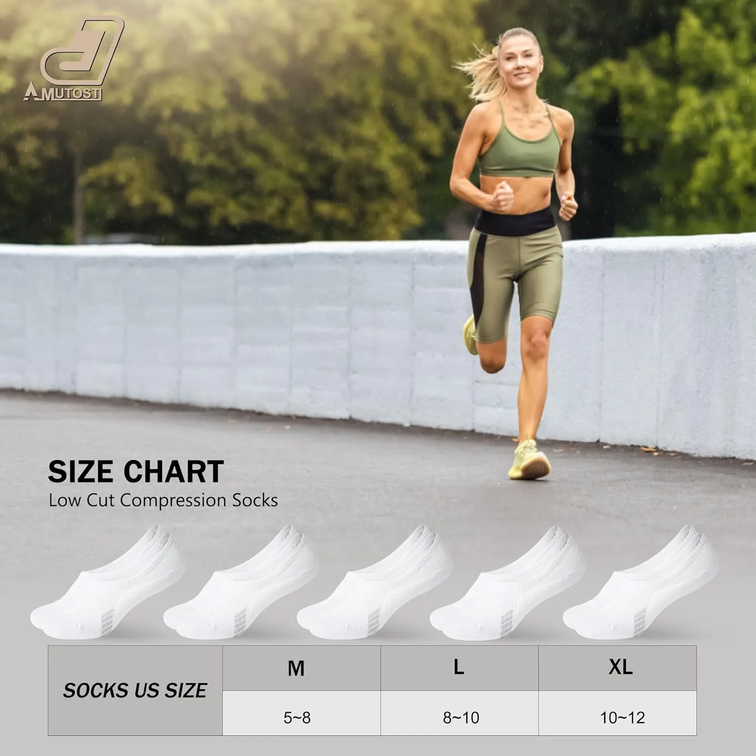No Show Socks Womens Athletic Cushion Ankle Footies Low Cut 5-6 Pairs