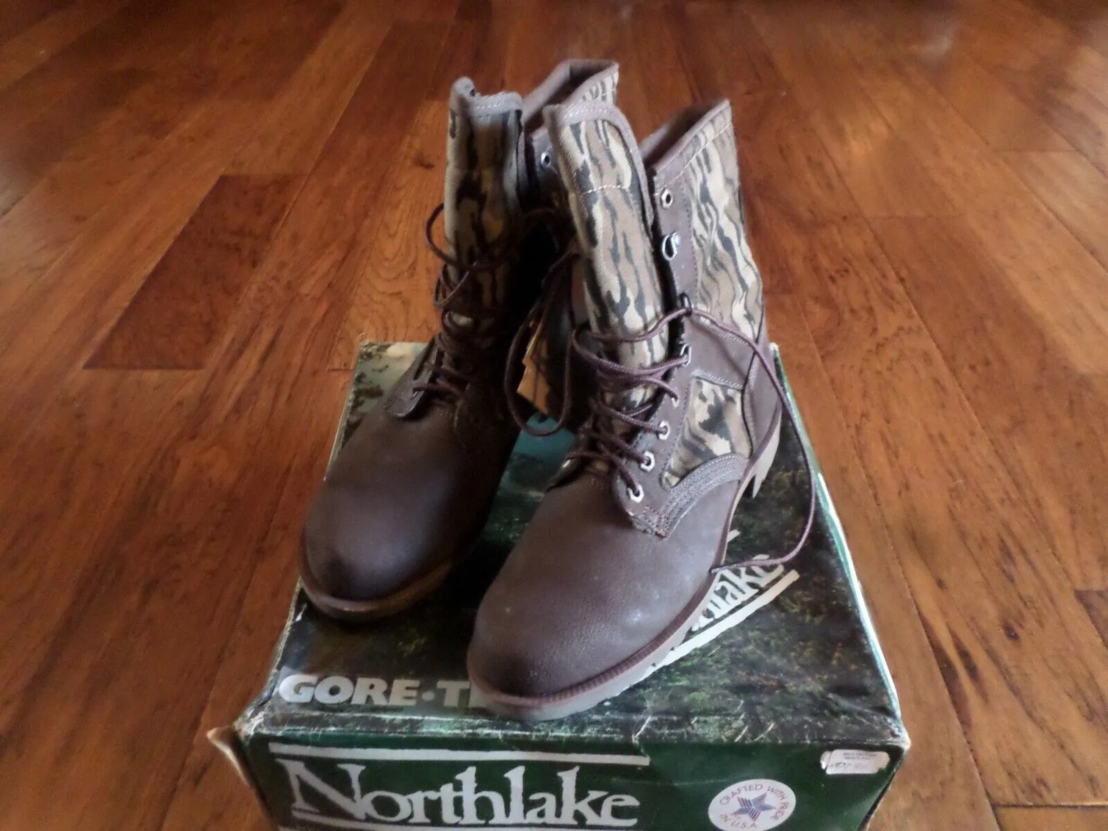 NORTHLAKE GORE-TEX BOOTS THINSULATE WATERPROOF SIZE 8 M CAMOUFLAGE