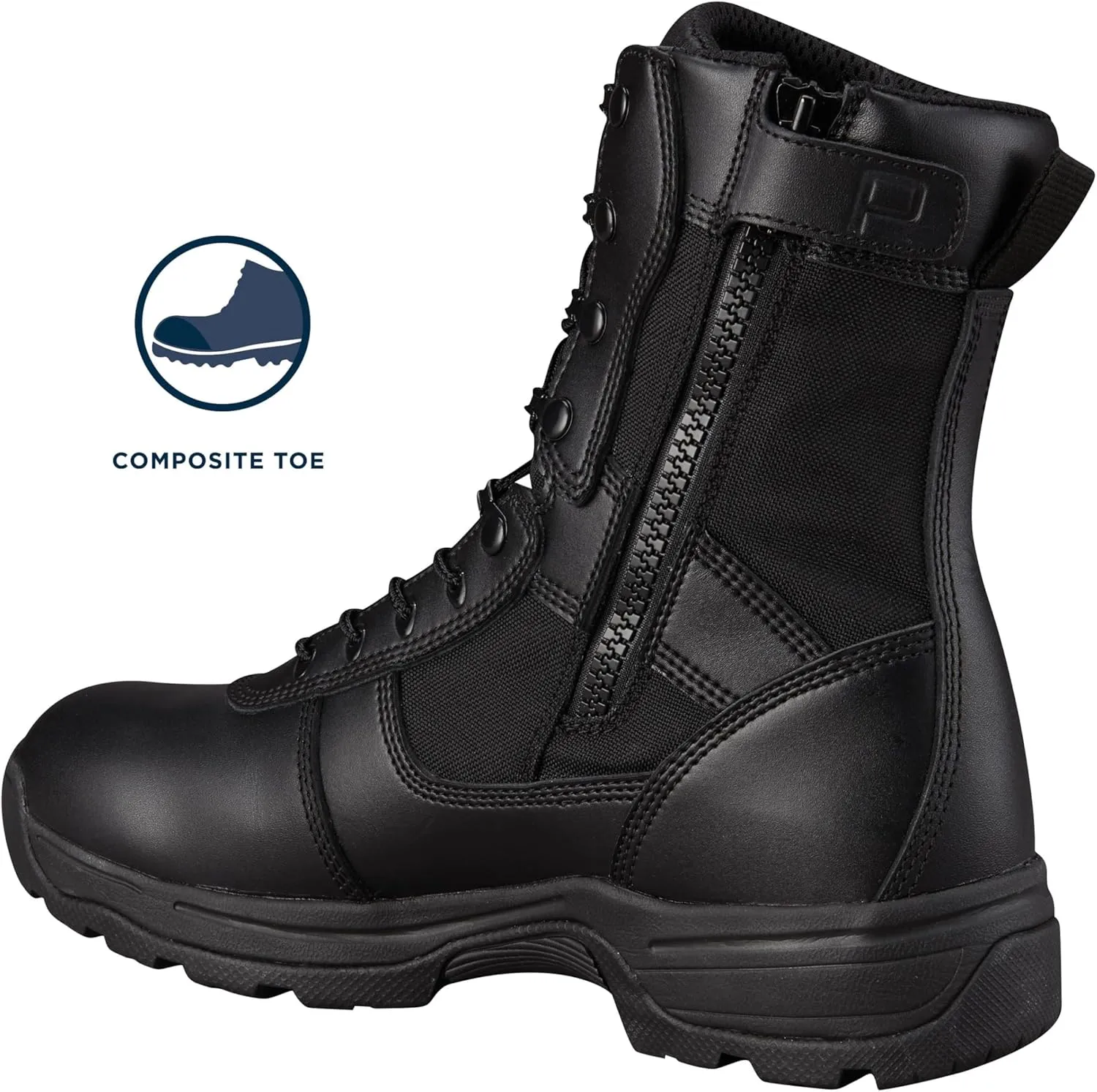 Propper Men's Series 100 8" Side Zip Boot Waterproof Comp Toe Military and Tactical