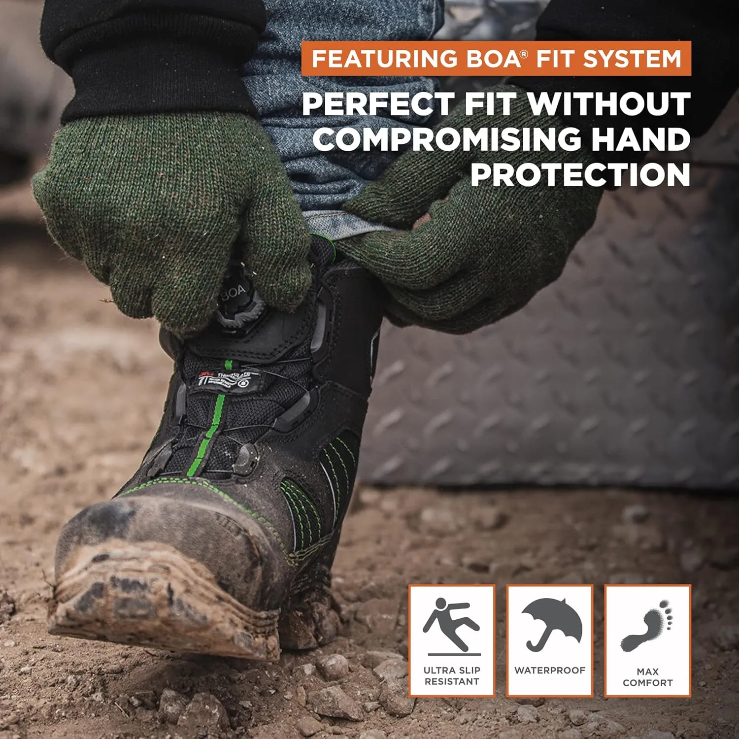 RefrigiWear Mens Extreme Hiker Boots  Waterproof Winter Work Boots for Men