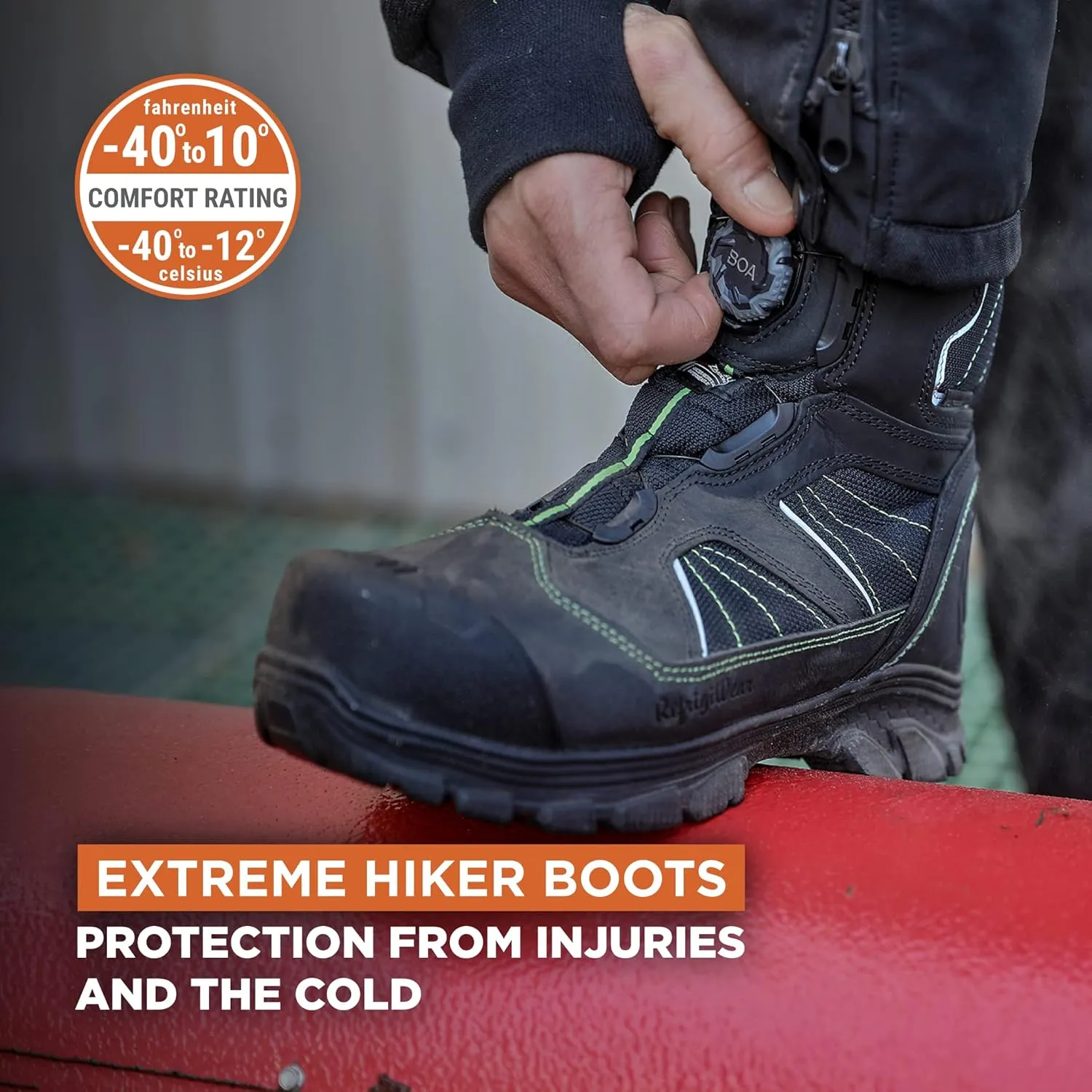 RefrigiWear Mens Extreme Hiker Boots  Waterproof Winter Work Boots for Men