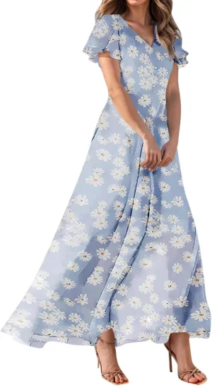 Summer Dresses for Women 2025, Beach Vacation Trendy Boho Spring Casual Womens Sundress
