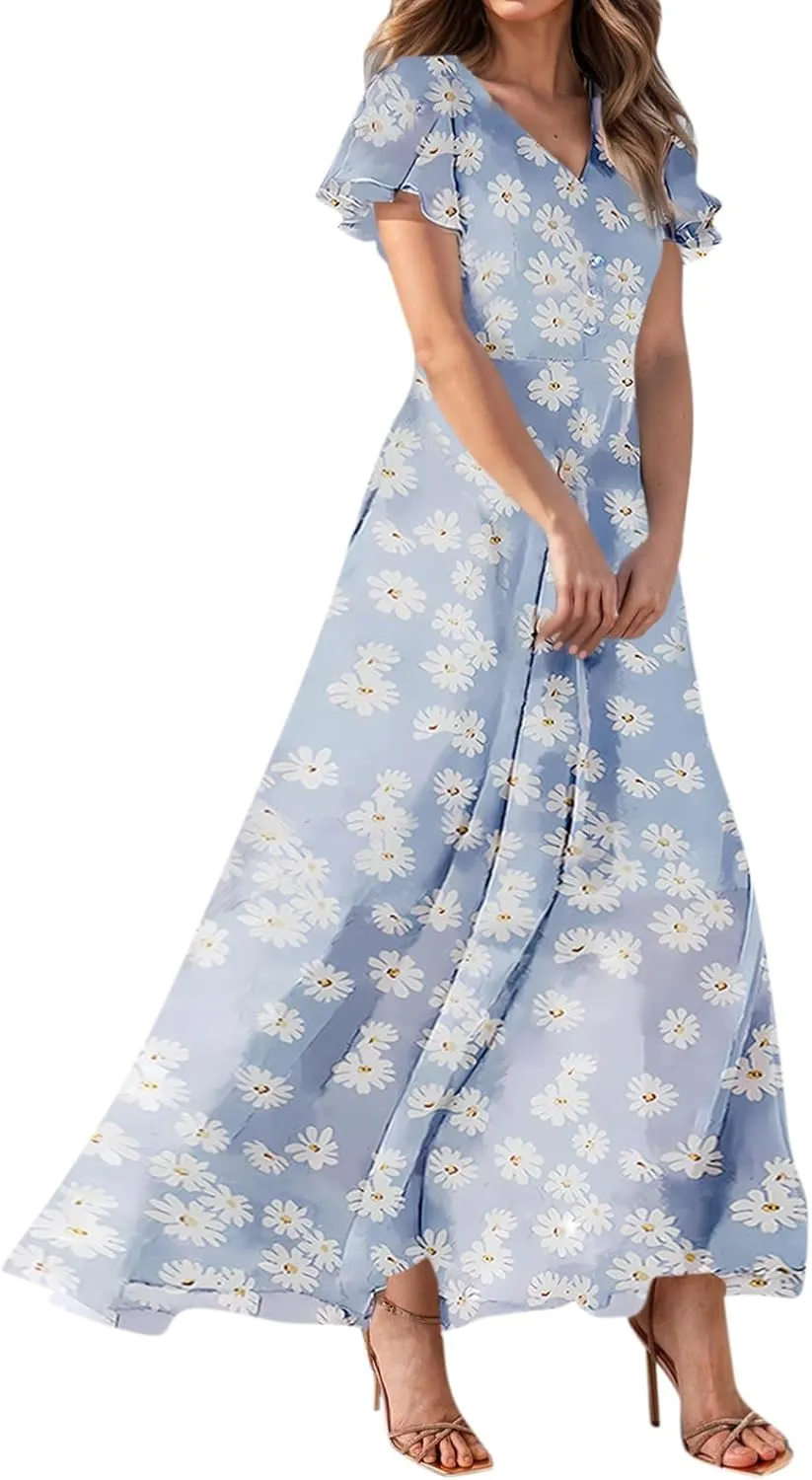 Summer Dresses for Women 2025, Beach Vacation Trendy Boho Spring Casual Womens Sundress