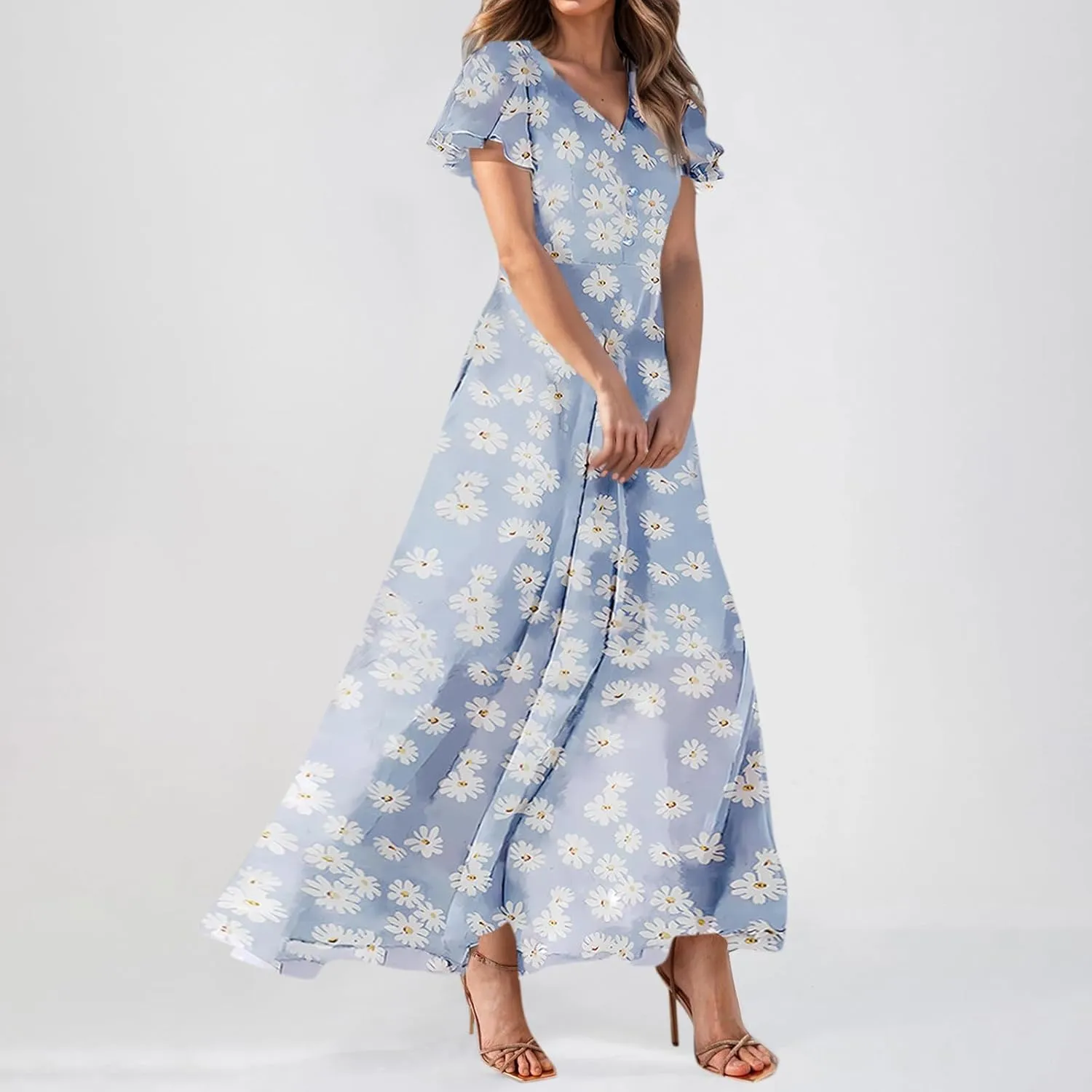 Summer Dresses for Women 2025, Beach Vacation Trendy Boho Spring Casual Womens Sundress