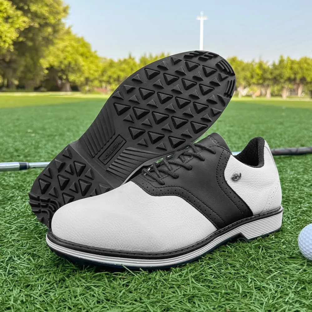 THESTRON Men Golf Shoes Waterproof Professional Golf Footwears Spikes Spikeless Golf Walking Sneakers Turf Sports Golf Training Sneakers for Men