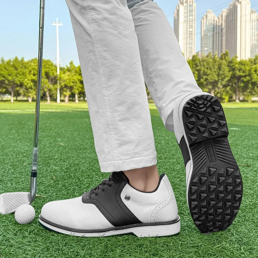 THESTRON Men Golf Shoes Waterproof Professional Golf Footwears Spikes Spikeless Golf Walking Sneakers Turf Sports Golf Training Sneakers for Men