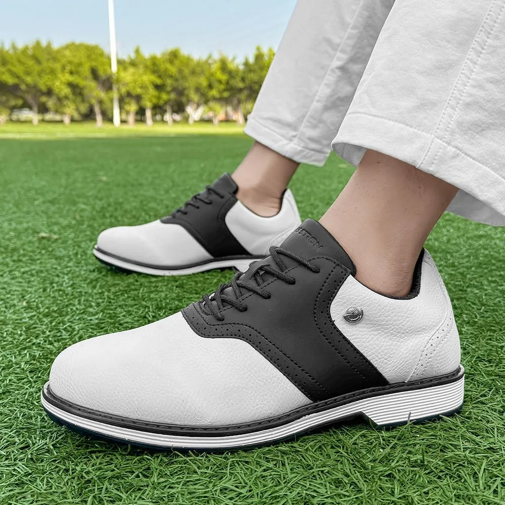 THESTRON Men Golf Shoes Waterproof Professional Golf Footwears Spikes Spikeless Golf Walking Sneakers Turf Sports Golf Training Sneakers for Men