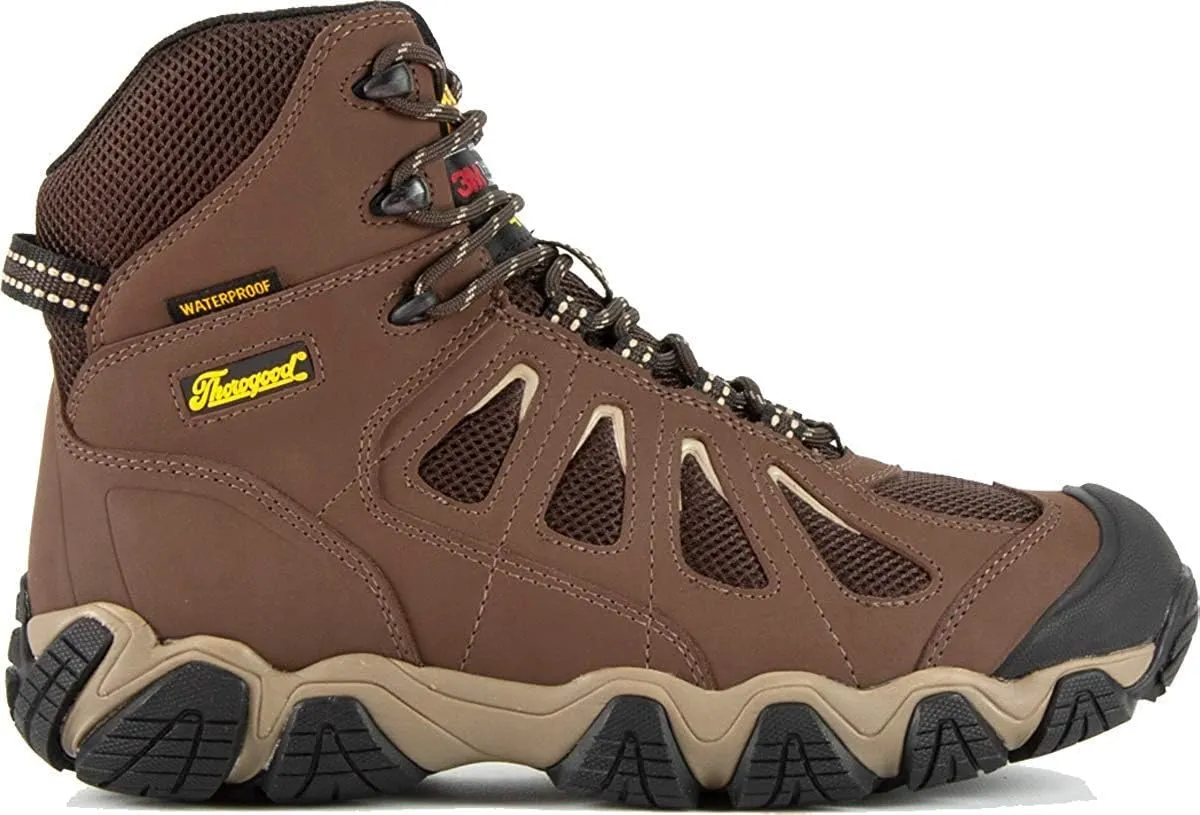 Thorogood Crosstrex 6 Insulated Waterproof Hiking Boots for Men - Breathable Premium Leather and Mesh with Comfort Insole and Athletic Traction Outsole; ASTM Rated