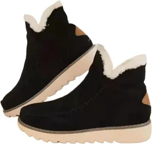 Trending Winter Boots For Women 2024 Warm Snow Fuzzy Ankle Booties Flat Cute Silp On Comfortable Casual Loafers Shoes