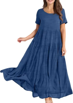 Trendy Dresses for Women 2025, Elegant Spring Beach Boho Summer Flower Print Sundress