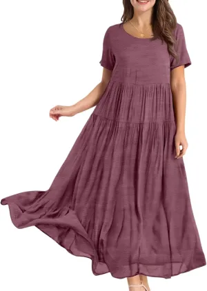 Trendy Dresses for Women 2025, Elegant Spring Beach Boho Summer Flower Print Sundress
