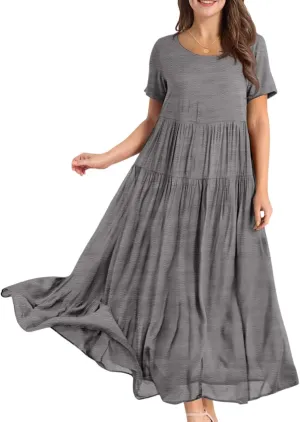 Trendy Dresses for Women 2025, Elegant Spring Beach Boho Summer Flower Print Sundress