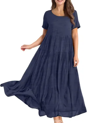 Trendy Dresses for Women 2025, Elegant Spring Beach Boho Summer Flower Print Sundress