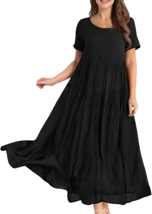 Trendy Dresses for Women 2025, Elegant Spring Beach Boho Summer Flower Print Sundress