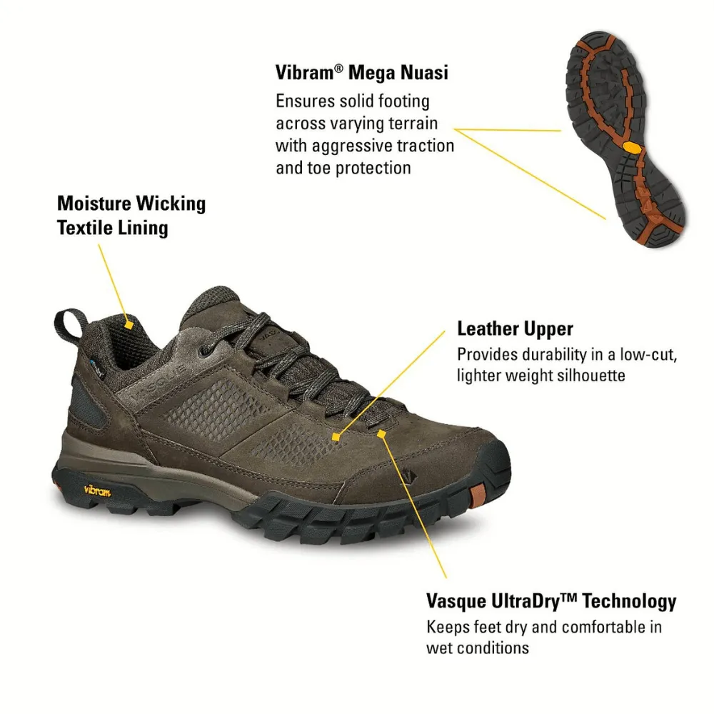 Vasque Talus AT Low UltraDry - Waterproof Hiking Shoe- Br/Olive - 7364
