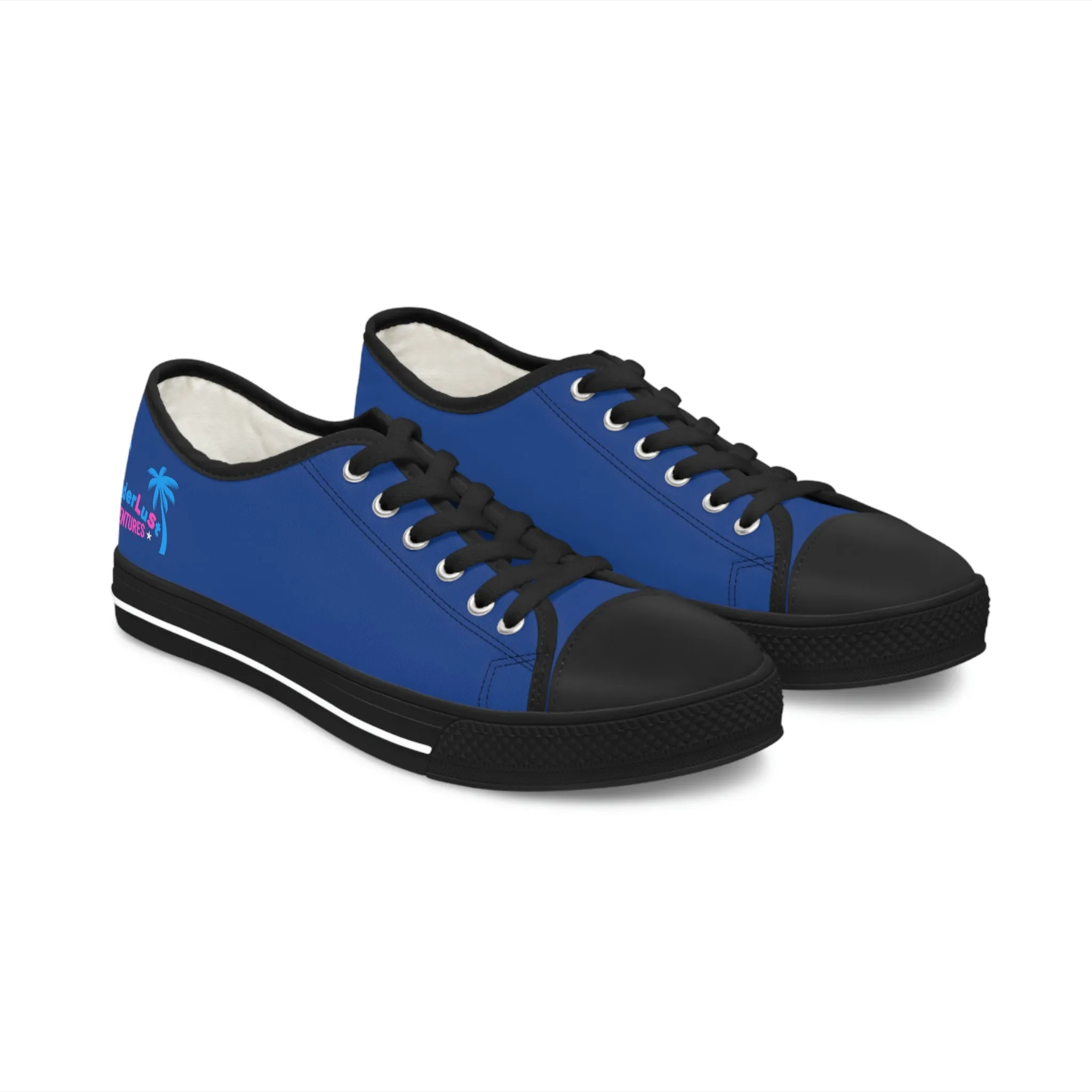 wanderLuSt ADVENTURES Blue Women's Low Top Sneakers
