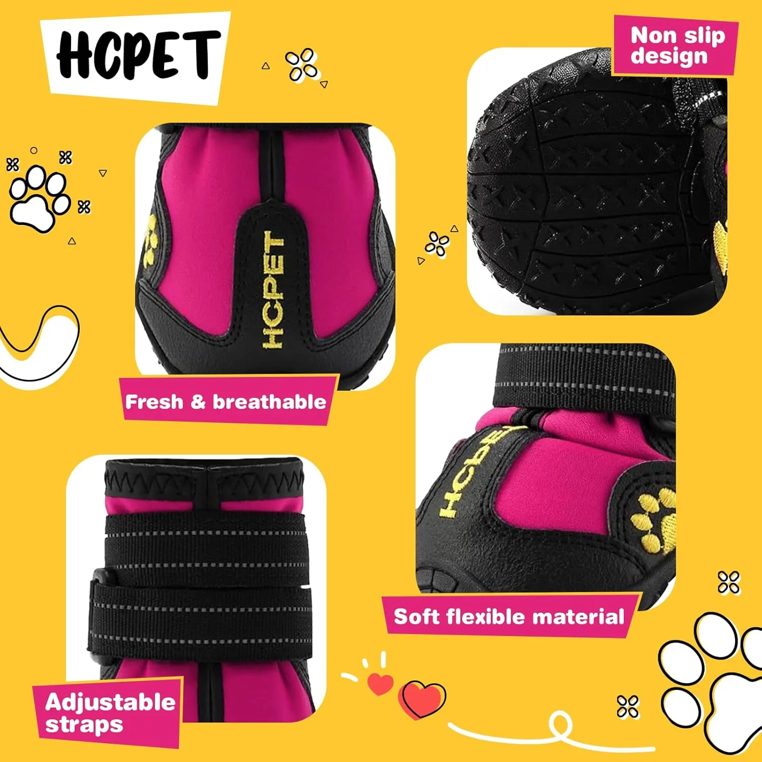 Waterproof Dog Boots – Anti-Slip Paw  for Summer & Winter