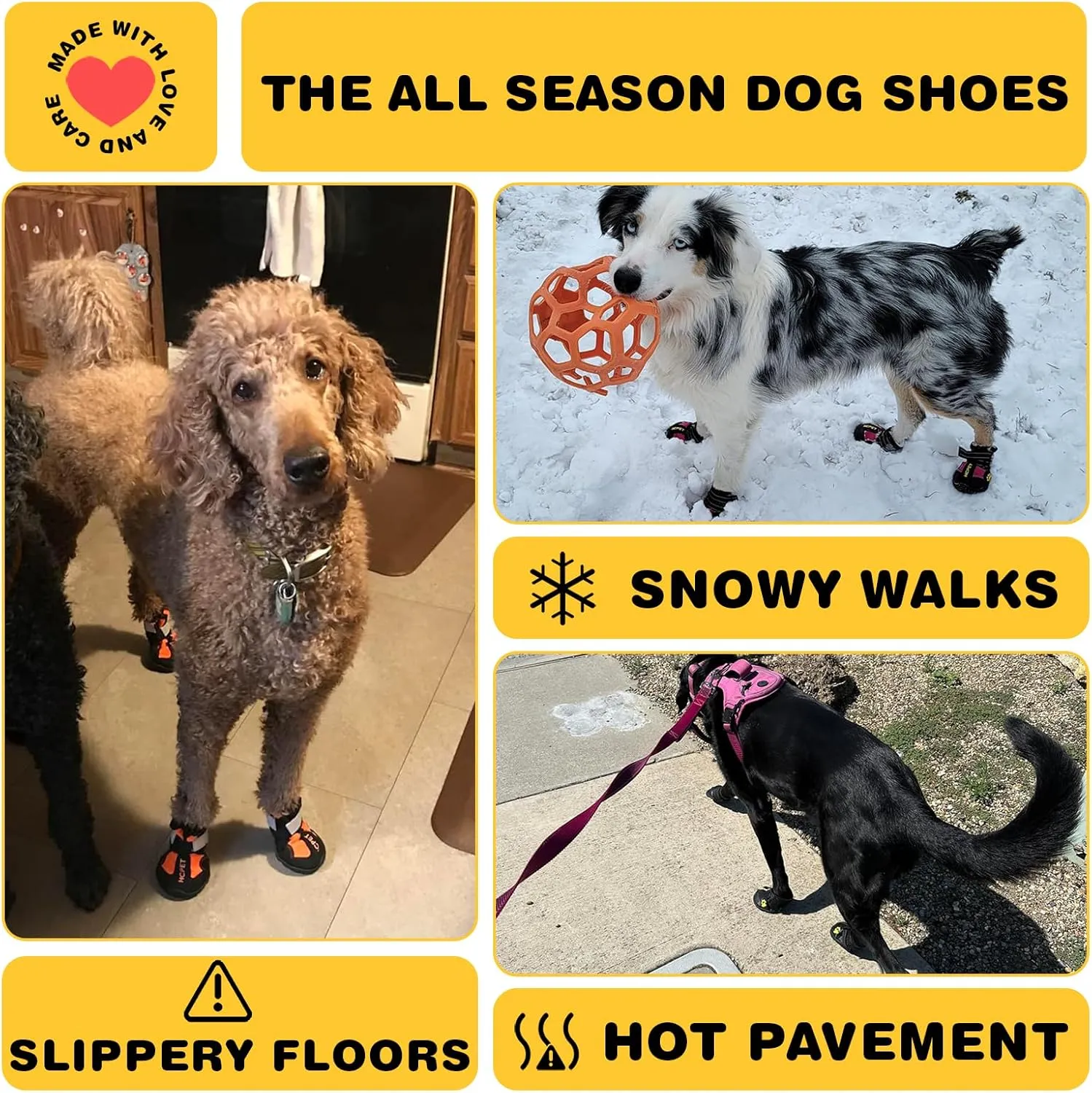 Waterproof Dog Boots – Anti-Slip Paw  for Summer & Winter