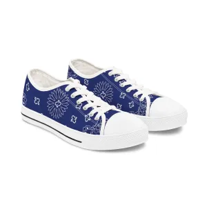 Women's Low Top Sneakers - Blue BANDANA