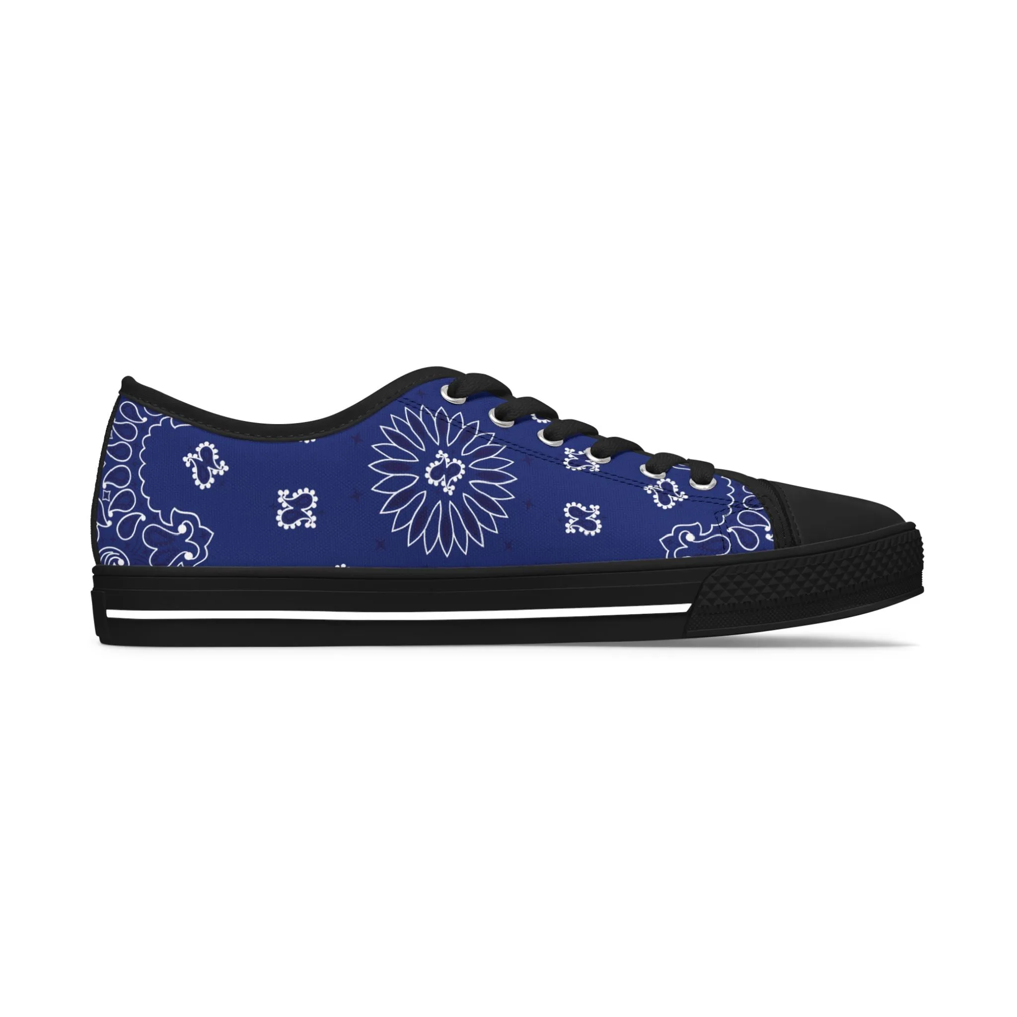Women's Low Top Sneakers - Blue BANDANA