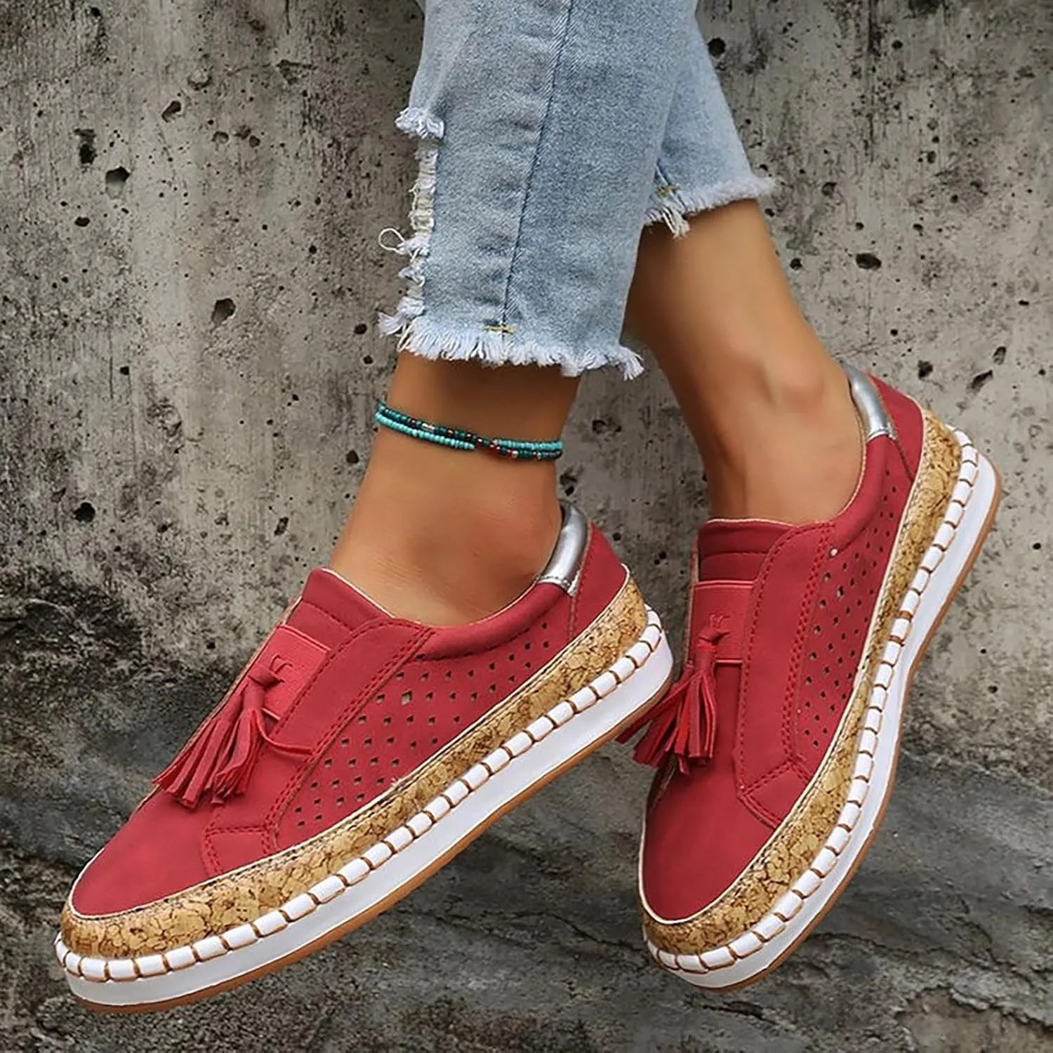 Womens Orthopedic Diabetic Walking Sneakers Slip On Shoes with Arch Support Comfortable Casual Loafers Plantar Fasciitis Relief Foot Pain
