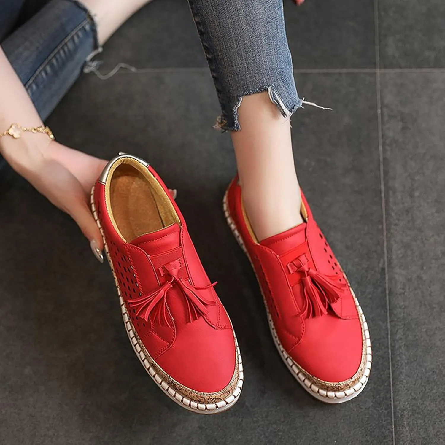 Womens Orthopedic Diabetic Walking Sneakers Slip On Shoes with Arch Support Comfortable Casual Loafers Plantar Fasciitis Relief Foot Pain